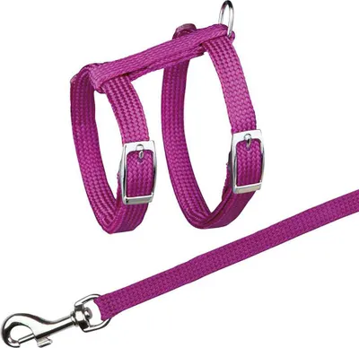 Obrázek produktu pro Trixie Postroj s vodítkem pro kočku jednobarevný 22-42cm/10mm 1,25m