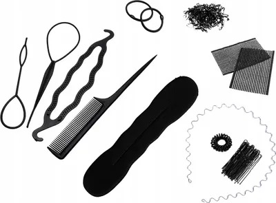 Produktbild von Haarstyling Set Haargummis Spangen Klammern Zubehör Kamm