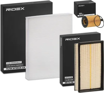 Produktbild von RIDEX Filterset Inspektionspaket Filtersatz für VW Transporter V Bus (7HB, 7HJ, 7EB, 7EJ, 7EF, 7EG, 7HF, 7EC) Multivan V Transporter V Kastenwagen