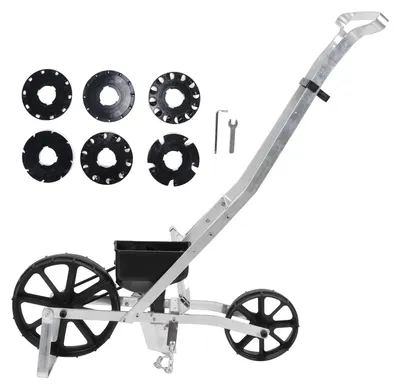 Produktbild von Gartensämaschine, verstellbarer Reihenpflanzer, manueller Druck für Mais, Karotten, Salat, Rüben