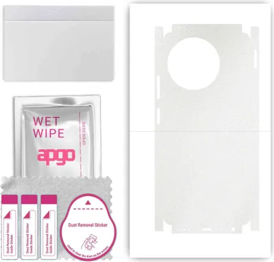 Produktbild von apgo Rückseite + Seiten Schutzfolie, Skin, kompatibel mit Realme 11 5G, Hinten Displayschutzfolie aus Vinylfolie, kratzfest, einfache Montage - Matt Transparent