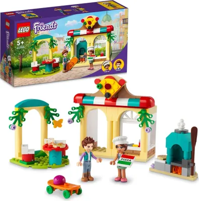 Produktbild von LEGO 41705 Friends Heartlake City Pizzeria Restaurant mit Essen als Spielzeug mit Mini-Puppen Olivia und Ethan, für Kinder ab 5 Jahren