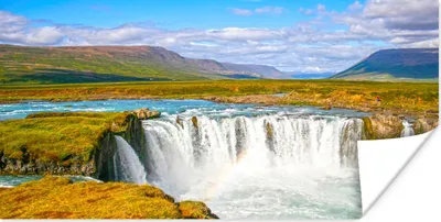 Produktbild von MuchoWow® Poster Wasserfall - Wasser - Natur 40x20 cm - Poster für die Wand - Poster Schlafzimmer