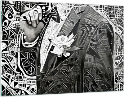 Produktbild von Bilder auf glas - Abstraktion modern - 120x80cm - Glasbilder - Wandbilder - Kunstdruck - zum Aufhängen bereit - Wanddekoration aus Glas - Glas Bilder - Wandbild auf Glas - Einteilig - GAA120x80-3478