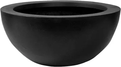 Produktbild von Pottery Pots Pflanzgefäß-Pflanzenschale Vic Bowl Schwarz D 38,5 cm H 18 cm