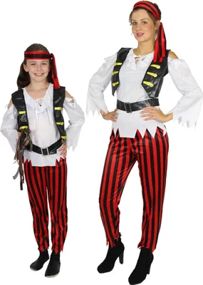 Produktbild von Freibeuterin Piratin Piratenkostüm Damenkostüm Kinderkostüm 4tlg.   Gr. 134 - 152 - XS - XL, Größe:XL