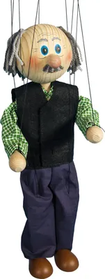 Produktbild von Mašek Großvater Marionette, 35 cm