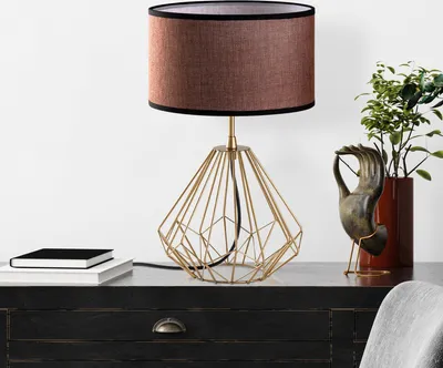 Image de Opviq, Diamond - S-713, lampe de table, or, CORPS METALLIQUE, 25 x 25 x 43 cm