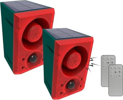 Produktbild von Eonant Solar Acoustic visueller Alarmbewegungssensor, 129 dB Strob -Sirene, Sicherheitsleuchte -Fernbedienung, 20 Sekunden Aufnahme, Farm, Villa Yard