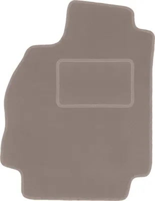 Produktbild von Fahrerfußmatte Velours beige passend für Renault Megane II (2002-2008, Schrägheck) – mit Befestigungen – passgenau