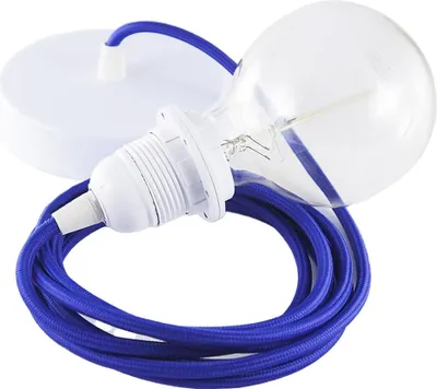 Produktbild von Creative Cables Rm12 Diy 50 Cm Hängeleuchte Pendel Für Lampenschirm Blau Blau One Size