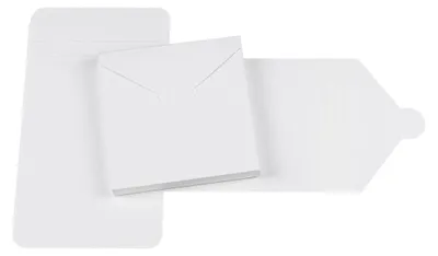 Produktbild von Faltkarton „Mailer 125“, 125 x 125 x 15 mm, weiß, aus Recyclingkarton – Packung mit 10 Stück