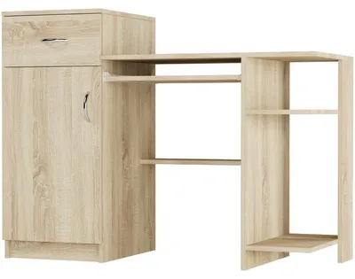 Obrázek produktu pro Psací stůl počítačový 120cm zásuvka skříňka FRAMIRE N-8 sonoma