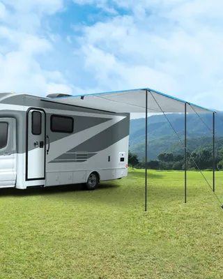 Produktbild von Markise für Wohnwagen, Autodachmarkise, Campingmarkise (Blau, 3,5 x 2,4 m)
