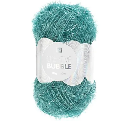 Produktbild von Rico Design Creative Bubble, Handwerk, Türkis, Polyester, 90 m, 50 g, Buntwäsche (60°C)
