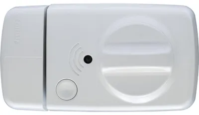 Produktbild von ABUS 7010A Weiß Tür-Zusatzschloss Alarmfunktion inkl 3x Schlüssel und Batterien