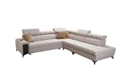 Produktbild von Eckcouch Wohnzimmer Sofa mit Schlaffunktion GREKO IX Beige Stoff AVRA 2 Rechtsseitig IM SOFA