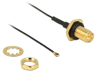 Immagine prodotto di Delock 12460 HF Kabel Delock RP-SMA -> MHF Bu/St 0.20m zum Einbau