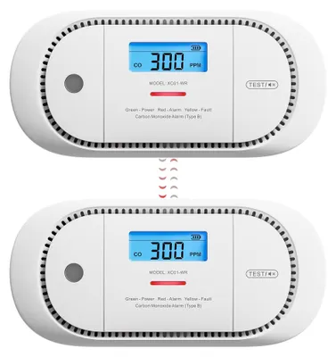 Immagine prodotto di Rilevatore di monossido di carbonio wireless, confezione da 2