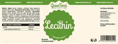 Produktbild von GreenFood Nutrition Lecithin 60 Kapseln