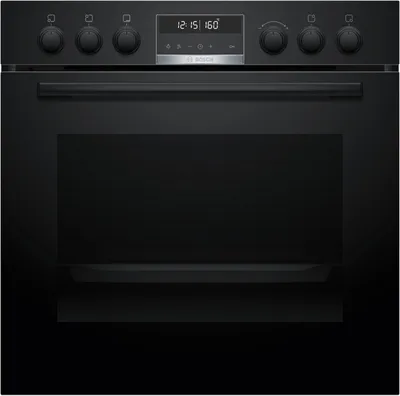Produktbild von Bosch Serie 6 HEG578BB4, Medium, Elektrischer Ofen, 71 l, 71 l, 30 - 275 °C, Hydrolytisch + Pyrolytisch