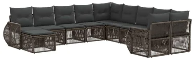 Produktbild von vidaXL Gartensofa-set 11 stk. Grau Poly-Rattan