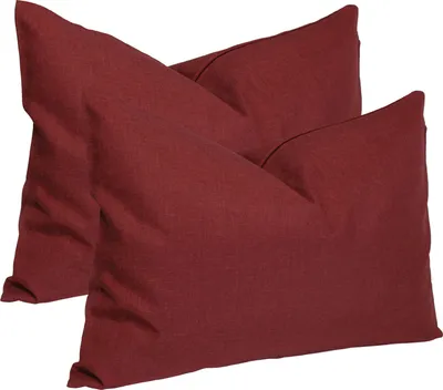Produktbild von Kissenbezug 2er Set bordeaux 30x50 cm Struktur Leinenoptik Kissenhülle Deko Kissen