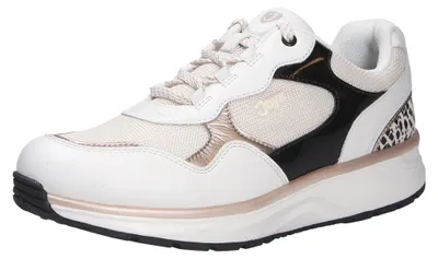 Produktbild von Joya Sneaker Tina III White-Gold JY121A, Glattleder und Mesh, Active-Sohle, Fußbett zum Wechseln 37 2/3