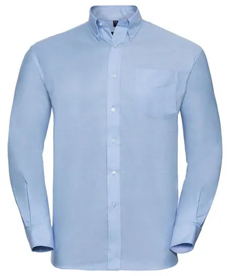 Produktbild von Russell Oxford Herren Hemd, langärmlig, pflegeleicht FK744 (48) (Hellblau)