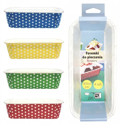 Produktbild von Papilart Papierbackform Mix Farben Rechteckig 4 Stück