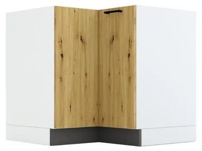 Produktbild von Küchenunterschrank 79 cm - Artisan Eiche und Aschegrau - Eckküchenschrank - ohne Arbeitsplatte - Soft-Close-System
