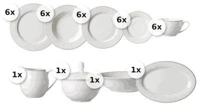 Produktbild von Kaffee- und Tafelservice 34 tlg. Isabella