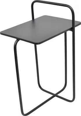 Produktbild von LOFT42 Easy Beistelltisch mit Zeitschriften- oder Zeitungskorb – Metall – Mattschwarz – 62 x 28 x 37