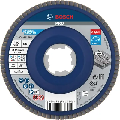 Image de Bosch PRO X571 X-Lock Disque à lamelles 115 mm G60 - 2608621764