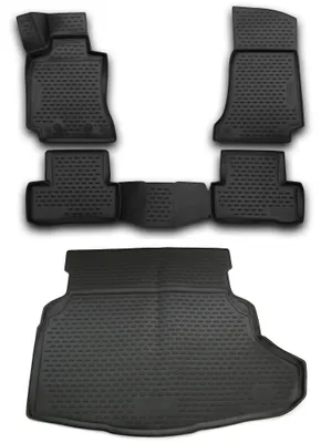 Produktbild von Gummi Kofferraumwanne + Fußmatten Set für Mercedes C-Klasse W205, Bj. 2/2014-