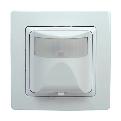 A white motion sensor light switch.