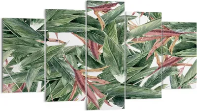 Produktbild von Bild auf Leinwand - Leinwandbild - Pflanze Blatt Blume - 160x85cm - Wand Bild - Wanddeko - Leinwanddruck - Bilder - Kunstdruck - Wanddekoration - Leinwand bilder - Wandkunst - EA160x85-3844