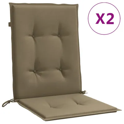 Produktbild von vidaXL Niedriglehner-Auflagen 2 Stk. Melange Taupe 100x50x4 cm Stoff
