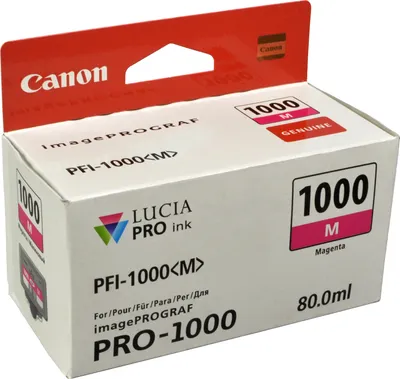 Produktbild von Canon PFI-1000M Tinte Magenta, Magenta, Tinte auf Pigmentbasis, 80 ml, 5885 Seiten