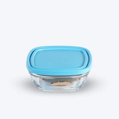 Image de Freshbox - Boite de conservation carrée couvercle bleu 61cl