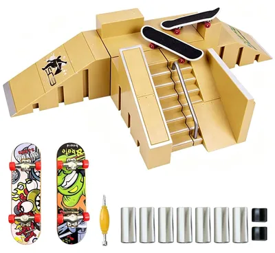 Produktbild von 5-in-1 Finger Skateboard Rampen-Set – Mini-Skatepark für Fingerboards