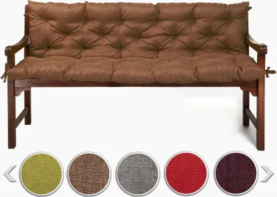 Produktbild von sunnypillow Bankauflage Stuhlkissen Bankkissen 100 x 50 x 50 cm Sitzkissen und Rückenkissen für Hollywoodschaukel Polsterauflage Auflage - Braun