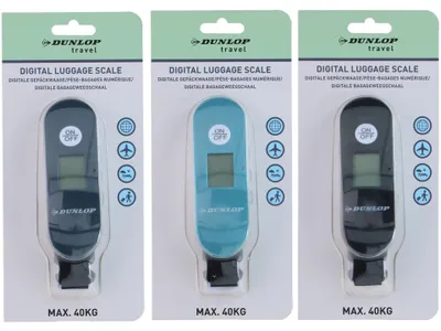 Obrázek produktu pro DUNLOP Digitální váha na zavazadla, černá, šedá, modrá