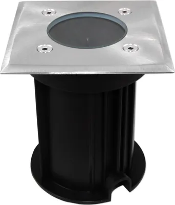 Produktbild von LED Gartenleuchte 11x11cm GU10 max 35W IP66 Befahrbar Bodeneinbaustrahler Schwarz
