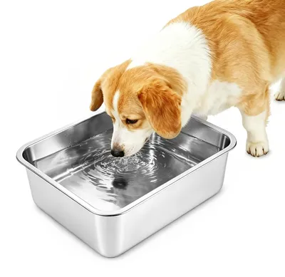 Imagen del producto de Caja para perros de acero inoxidable (7 litros)