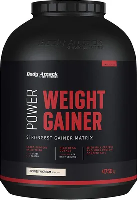Produktbild von Body Attack Power Weight Gainer 4750g Cookies & Cream