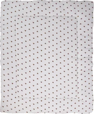 Produktbild von MamaLoes Herzchen Musselin 80 x 100 cm Laufgittereinlage