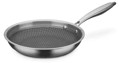 Productafbeelding van Gsw GSW Koekenpan, 24 cm, TriPly roestvrij staal met honingraatstructuur