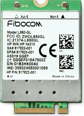 Produktbild von HP XMM™ 7360 LTE-Advance WWAN, 42 mm, 30 mm, 2,3 mm, 6,2 g