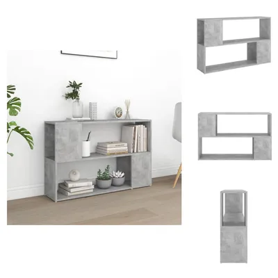 Obrázok produktu pre vidaXL Regál na knihy betón sivý 100x24x63 cm materiál na báze dreva - Regály a knižnice